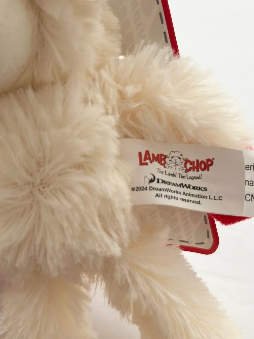 New Dream Works Lamb Chop The Lamb! The Legend! 7” Furry Dog Toy With Squeaker